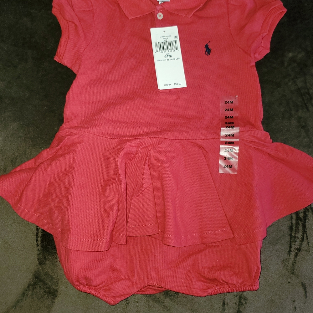 Ralph Lauren Pink Baby Girl's Polo Dress